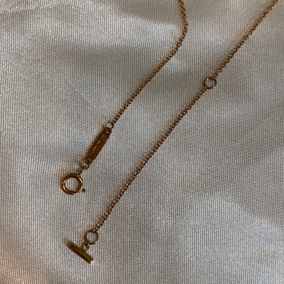 NEW Tiffany&Co T Smile 18k Rose Gold Diamond Necklace w/ Receipt Full Packaging - Picture 6 of 14